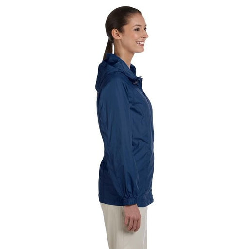 Harriton Men's Essential Rainwear Nylon Rain Jacket - Navy - Large - New