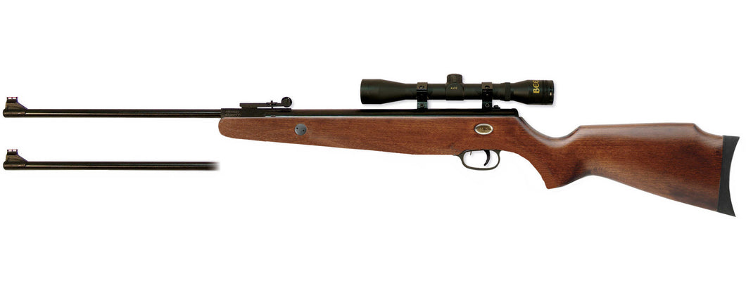 Beeman GRIZZLY X2 .177 & .22 Dual Caliber Gas Ram Air Rifle 4x32mm Scope Wood
