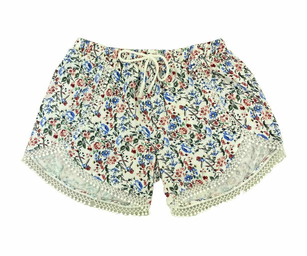 DKNY Girls Shorts 2 Pack - Floral Lace & Denim Print - Size 6 - New