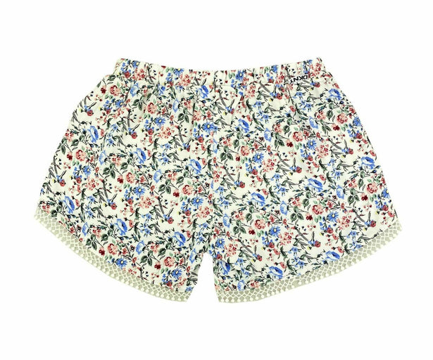 DKNY Girls Shorts 2 Pack - Floral Lace & Denim Print - Size 6 - New