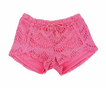 Load image into Gallery viewer, DKNY Girls Shorts 2 Pack - Pink Lace &amp; Blue Twill - Size 6X - New

