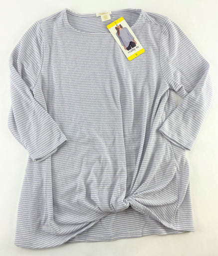 Matty Super Soft Knot Top - Lavender and White Stipes - Size Small - New