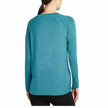 Load image into Gallery viewer, Danskin Women&#39;s Long Sleeve Crossover Top - Colonial Blue - Small - New
