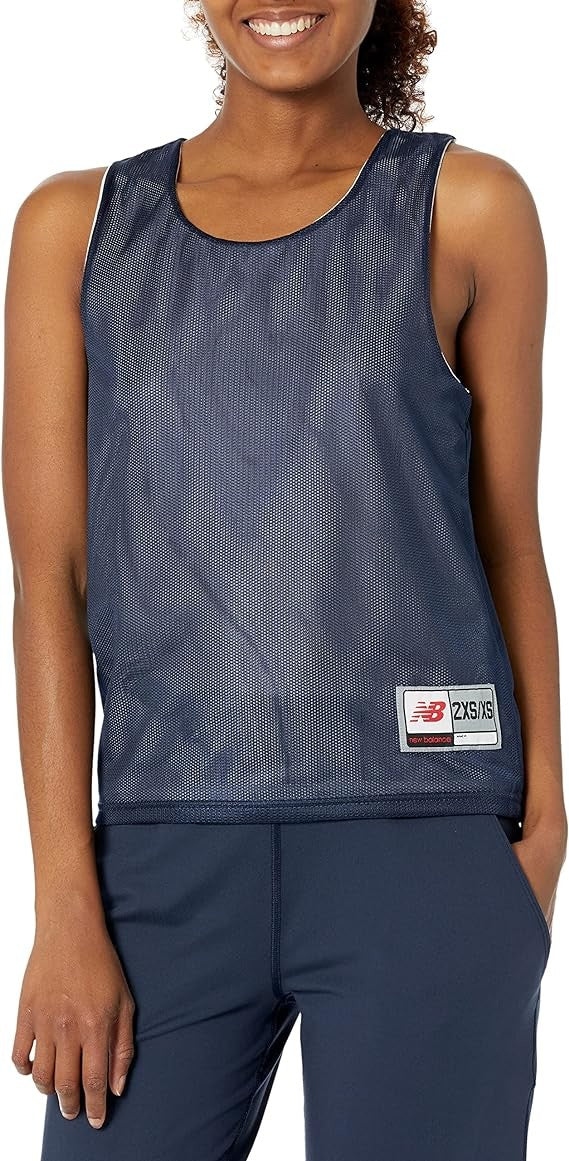 <p>New Balance Reversible Mesh Basketball Practice Jersey Navy/White Women's 2XS/XS</p>