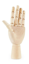 Load image into Gallery viewer, Wooden Left Hand - Body Artist Model, Jointed  Articulated Flexible Fingers, New
