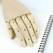 Load image into Gallery viewer, Wooden Left Hand - Body Artist Model, Jointed  Articulated Flexible Fingers, New
