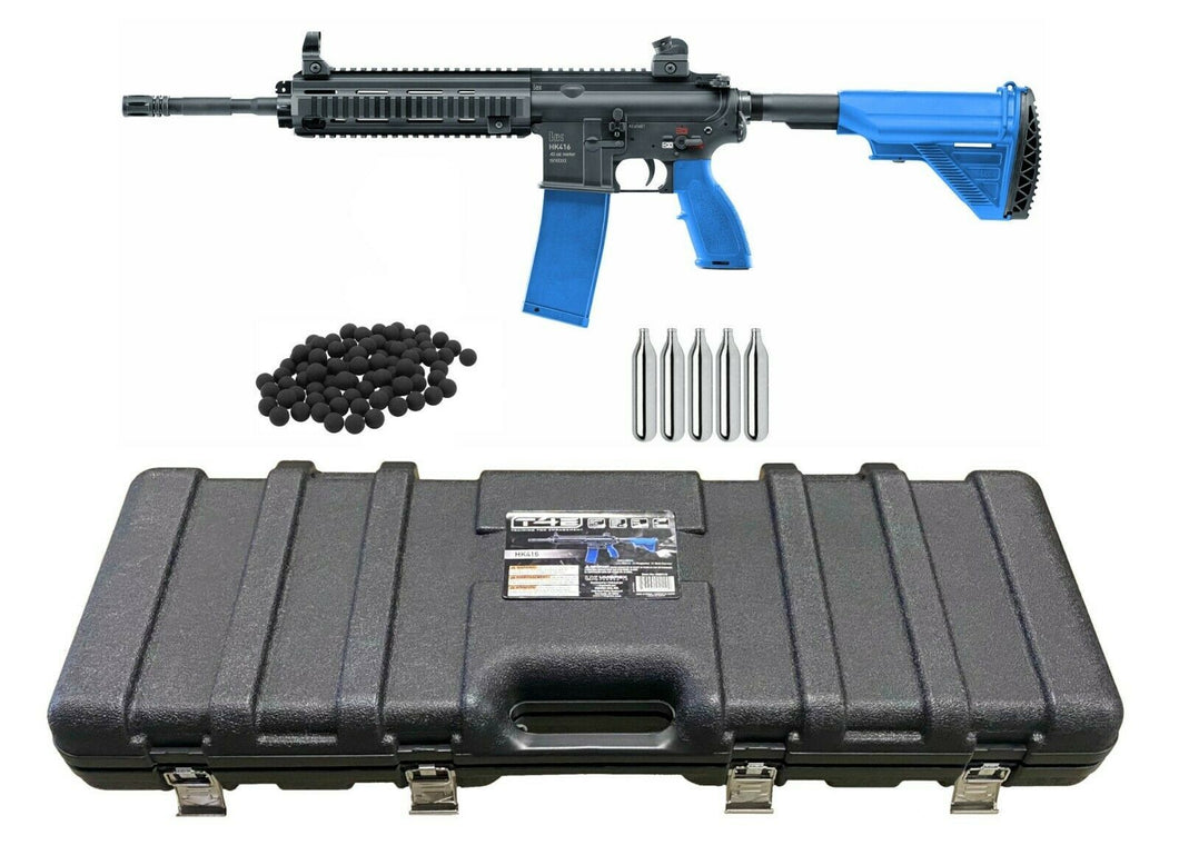 Umarex T4E HK 416 .43 Blue Black Training Rifle Paintball Marker with CO2 Bundle