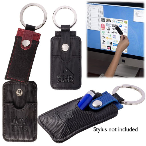 Slim-Wave Key Fob with Cleaning Pad Cover - Black / Blue