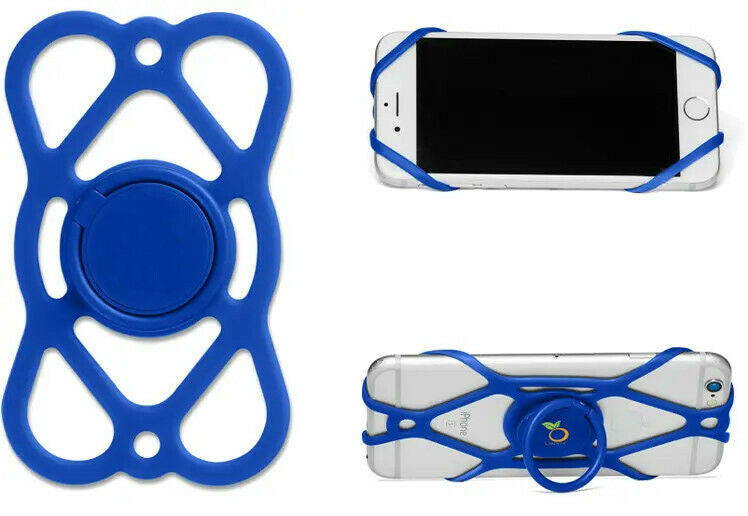 Lot of 500 Protective Phone Rings - Universal Fit Silicone Phone Protector Ring Holders - Blue