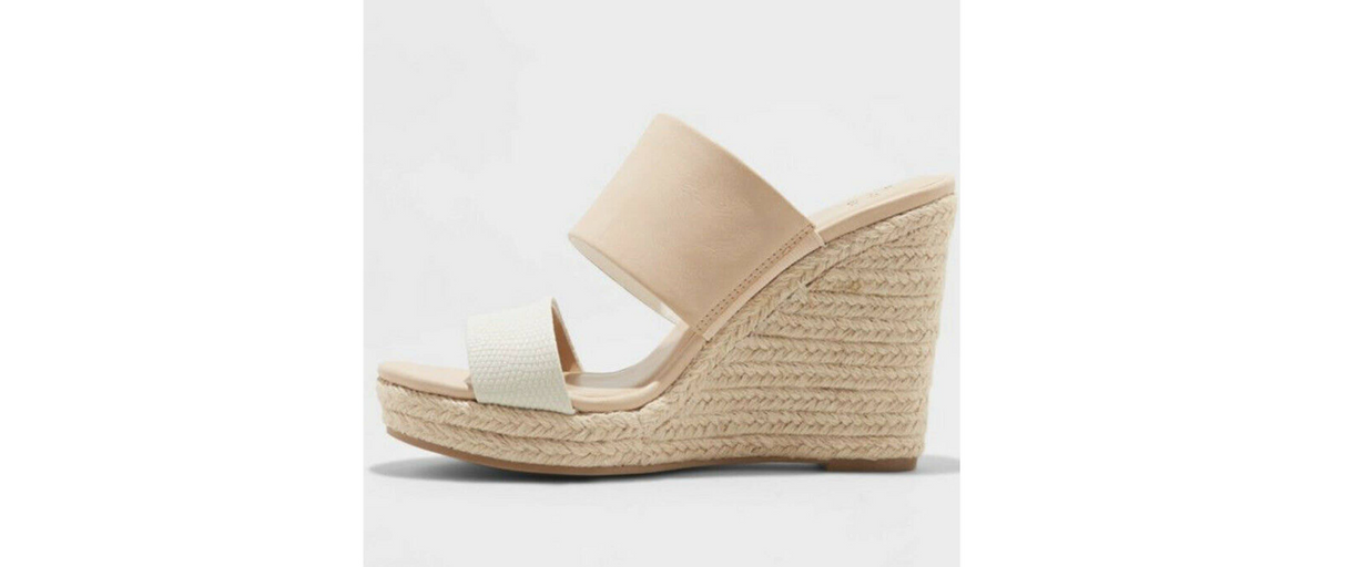 Women's Adelina Slide Sandals, Two Band Espadrille by A New Day, Multiple Sizes