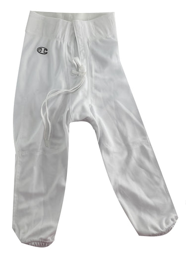 Champion YOUTH Football Practice Pants Touchback Lace-Up Hip & Leg Pads - White