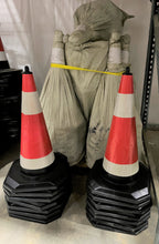 Load image into Gallery viewer, Lot of 10 Rubber Cones - 28&quot; - Reflective Construction Roadside Warehouse Warning
