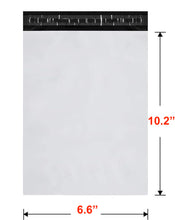 Load image into Gallery viewer, Pack of 100 Poly Mailers Shipping Bags Premium White Bags 6.6&quot; x 10.2&quot;
