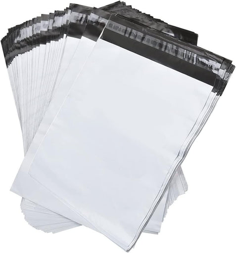 Pack of 100 Poly Mailers Shipping Bags Premium White Bags 6.6