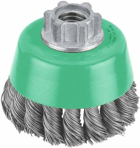 Hitachi 729212 3-Inch Cable Crimped Carbon Steel Wire Cup Brush, Multi-Arbor