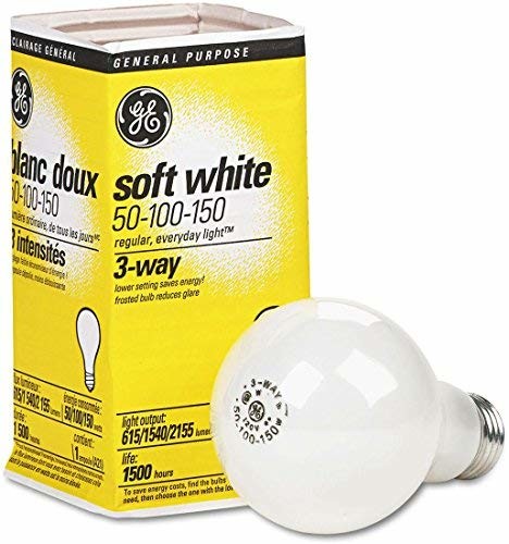 GE SoftWhite Light Bulb 3-Way 50/100/150 Watt 3 ea