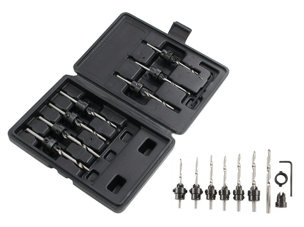 22 Piece Countersink Drill Bit Set with Case