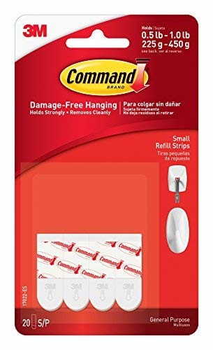 Command Small Clear Refill Strips, Sets of Strips