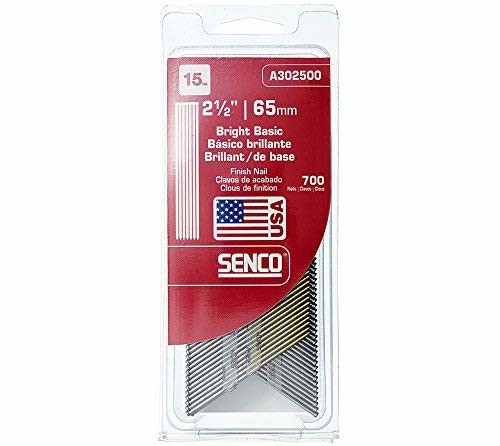 Senco A302500 15-Gauge x 2-1/2 Inch Bright Basic Finish Nail
