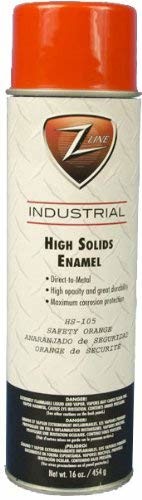 Z-Line HS-105 High Solids Enamel Spray Paint, 16-Ounce, Safety Orange, 2-Pack