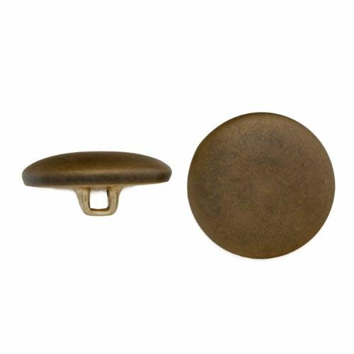 C&C Metal Products Corp 5003 Half Dome Metal Button, Size 45, Colonial Gold Finish, 36-Piece
